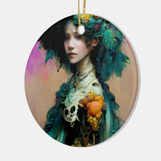 Rainbow Urchin 2 Fantasy Sci-Fi Keramisch Ornament (Links)