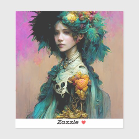 Rainbow Urchin 2 Fantasy Sci-Fi Sticker (Vel)