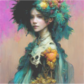 Rainbow Urchin 2 Fantasy Sci-Fi Sticker (Voorkant)