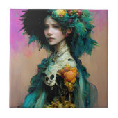 Rainbow Urchin 2 Fantasy Sci-Fi Tegeltje (Voorkant)