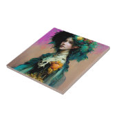 Rainbow Urchin 2 Fantasy Sci-Fi Tegeltje (Zijkant)