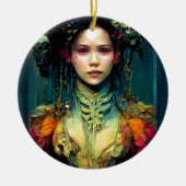 Rainbow Urchin Fantasy Sci-Fi Keramisch Ornament (Voorkant)