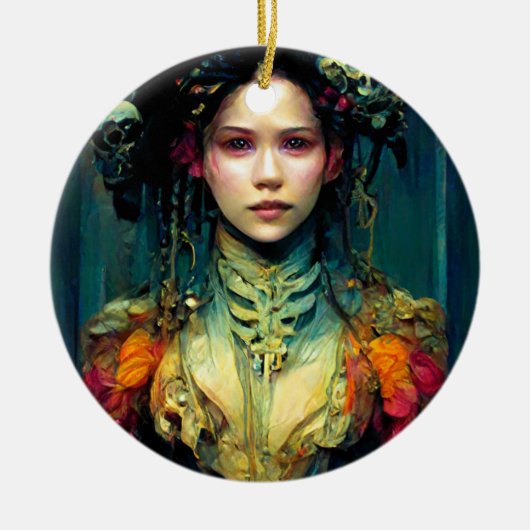 Rainbow Urchin Fantasy Sci-Fi Keramisch Ornament (Voorkant)