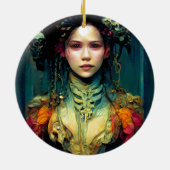 Rainbow Urchin Fantasy Sci-Fi Keramisch Ornament (Achterkant)