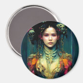 Rainbow Urchin Fantasy Sci-Fi Magneet (Voorkant / Achterkant)