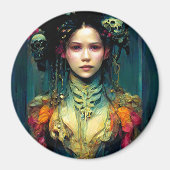 Rainbow Urchin Fantasy Sci-Fi Magneet (Voorkant)