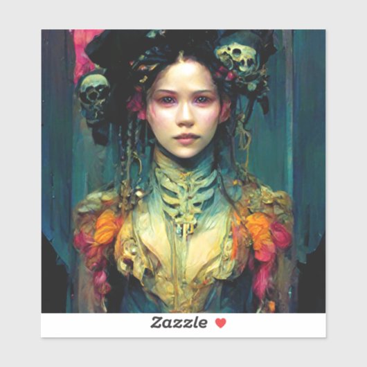 Rainbow Urchin Fantasy Sci-Fi Sticker (Vel)