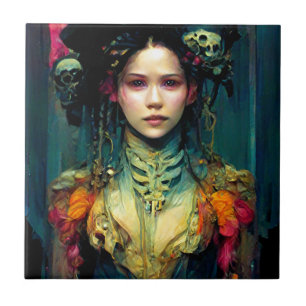 Rainbow Urchin Fantasy Sci-Fi Tegeltje