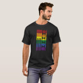 Rainbow Us American Flag Volleyball Gay Pride Lgbt T-shirt (Voorkant volledig)