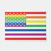 Rainbow US Flag LGBT Pride Deurmat (Voorkant)