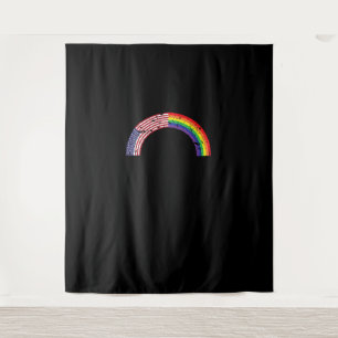 Rainbow USA Flag Gay Flag LGBT LGBTQ American Prid Wandkleed