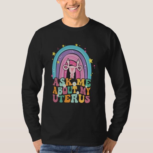 Rainbow Uterus Support Hysterectomy Recovery Produ T-shirt (Voorkant)
