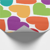 Rainbow Valentijn Hearts Cadeaupapier (Hoek)