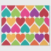 Rainbow Valentijn Hearts Cadeaupapier (Vlak)