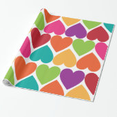 Rainbow Valentijn Hearts Cadeaupapier (Uitgerold)