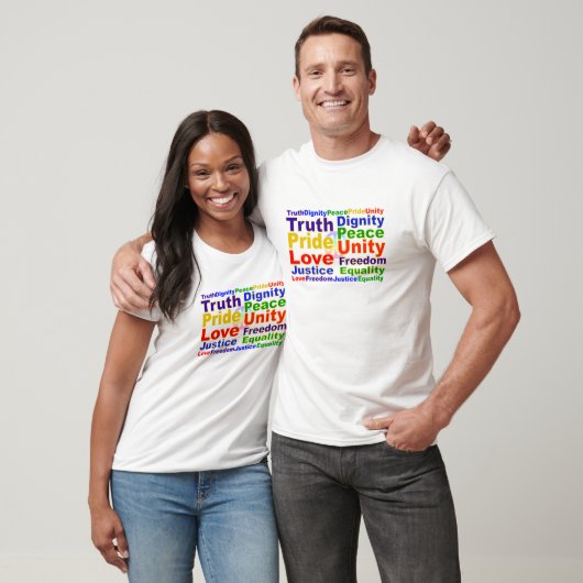 Rainbow Values shirt - kies stijl & kleur (Unisex)