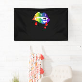 Rainbow Vampire Lips Bijten - LGBT Pride T-Shirt Spandoek (Insitu)