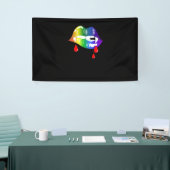Rainbow Vampire Lips Bijten - LGBT Pride T-Shirt Spandoek (Beurs)