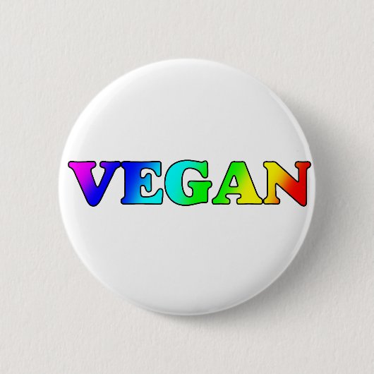 Rainbow Vegan Ronde Button 5,7 Cm (Voorkant)