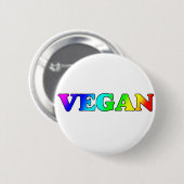 Rainbow Vegan Ronde Button 5,7 Cm (Voorkant /achterkant)