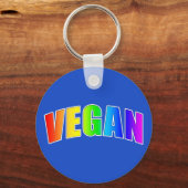 Rainbow Vegan Sleutelhanger (Voorkant)