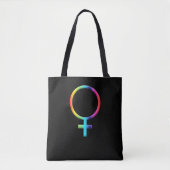 Rainbow Venus Symbol Astrology Zodiac Planet Sign Tote Bag (Voorkant)