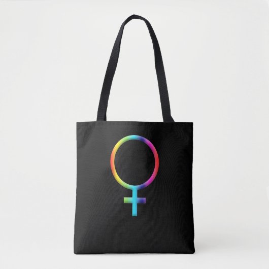 Rainbow Venus Symbol Astrology Zodiac Planet Sign Tote Bag (Voorkant)