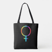 Rainbow Venus Symbol Astrology Zodiac Planet Sign Tote Bag (Achterkant)