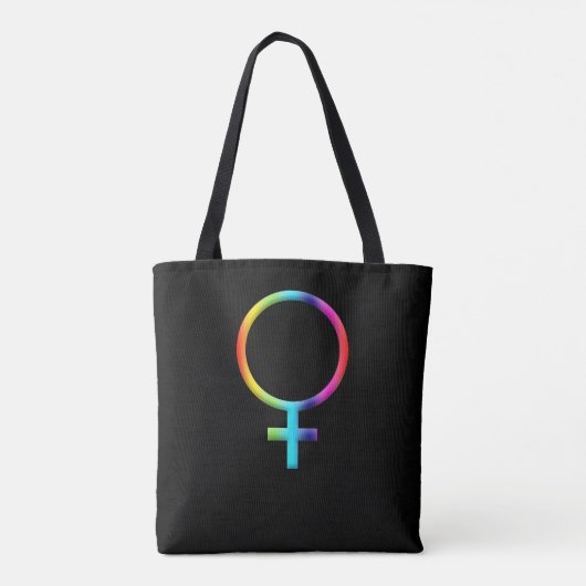 Rainbow Venus Symbol Astrology Zodiac Planet Sign Tote Bag (Achterkant)