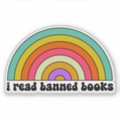 Rainbow verboden boeken sticker (Voorkant)