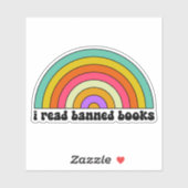 Rainbow verboden boeken sticker (Vel)