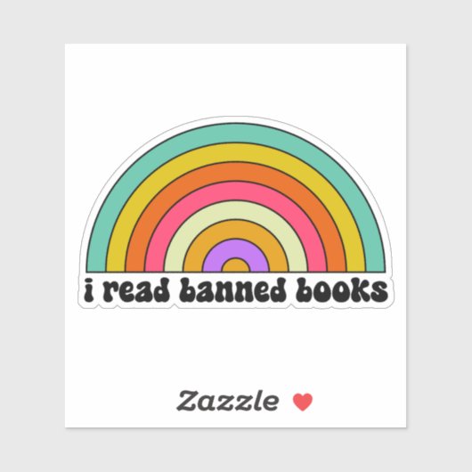 Rainbow verboden boeken sticker (Vel)