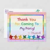 Rainbow Verjaardag Pinwheels Bedankt Briefkaart (Voorkant / Achterkant)