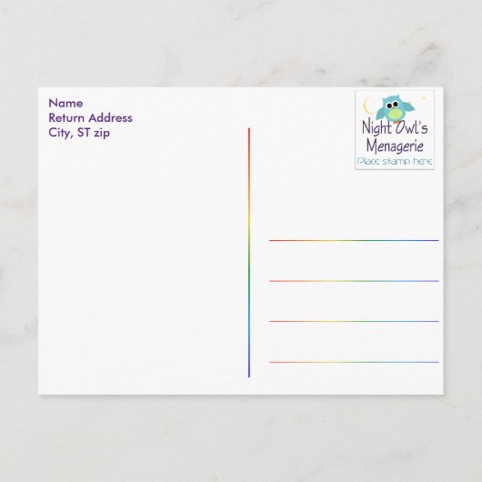 Rainbow Verjaardag Pinwheels Bedankt Briefkaart (Achterkant)