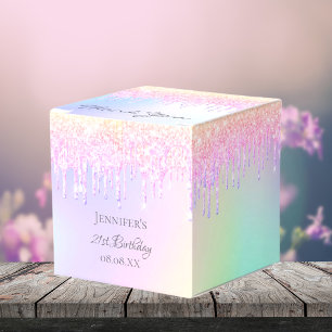 Rainbow verjaardagsfeest glitter roos gold bedankt bedankdoosjes