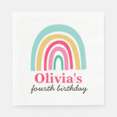 Rainbow-verjaardagsfeest Servet (Voorkant)