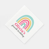 Rainbow-verjaardagsfeest Servet (Hoek)