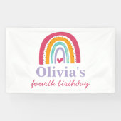 Rainbow-verjaardagsfeest Spandoek (Horizontaal)