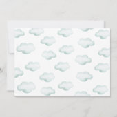 Rainbow verjaardagsfeestje wolken Waterverf meisje Kaart (Achterkant)