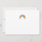 Rainbow verjaardagsfeestje wolken Waterverf meisje Kaart (Achterkant)