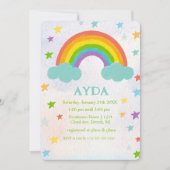Rainbow verjaardagsfeestuitnodiging kaart (Voorkant)