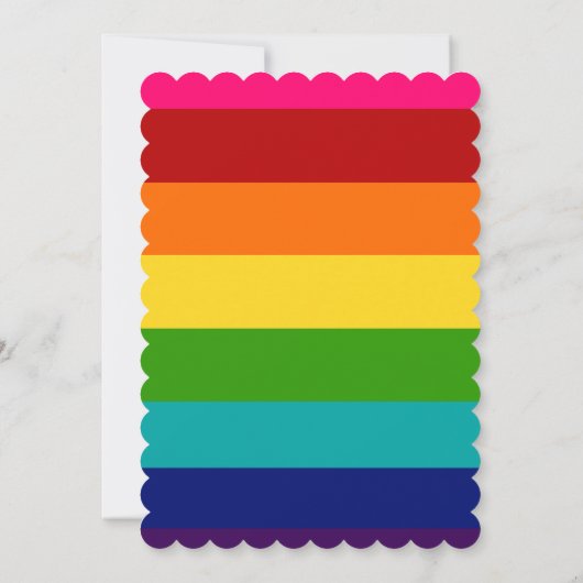 Rainbow-verjaardagsuitnodiging Kaart (Achterkant)