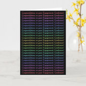 Rainbow Verloving Congrats Kaart voor homoseksuele (Gele Bloem)