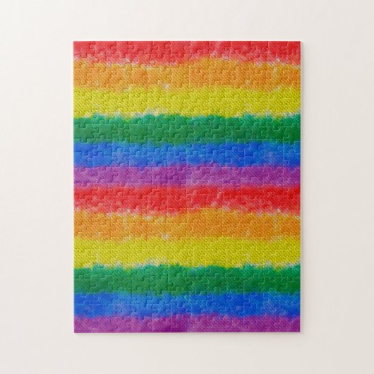 Rainbow Vertical Weave Jigzaag Puzzle Legpuzzel (Verticaal)