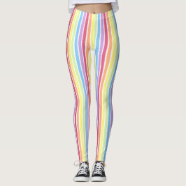 Rainbow Verticale stripes Pastel Kleurig Leggings