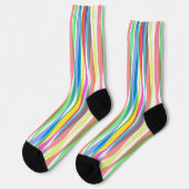 Rainbow Verticale stripes Pastel Kleurig Sokken (Links)