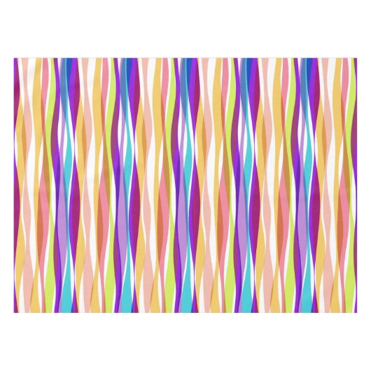 Rainbow Verticale stripes Pastel Kleurig Tafelkleed (Voorkant (Horizontaal))