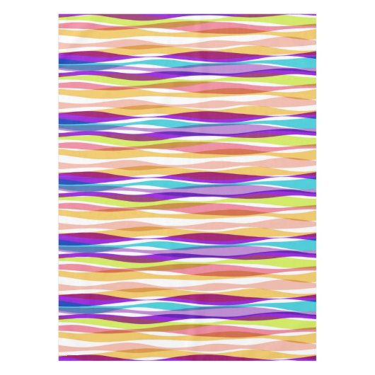 Rainbow Verticale stripes Pastel Kleurig Tafelkleed (Voorkant)