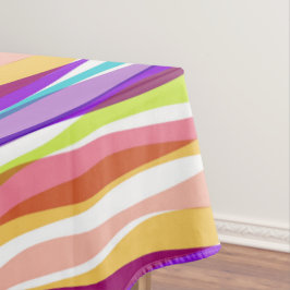 Rainbow Verticale stripes Pastel Kleurig Tafelkleed
