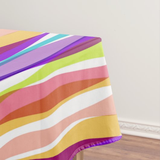 Rainbow Verticale stripes Pastel Kleurig Tafelkleed (Voorbeeld)